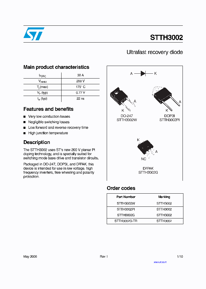 STTH3002_4460666.PDF Datasheet