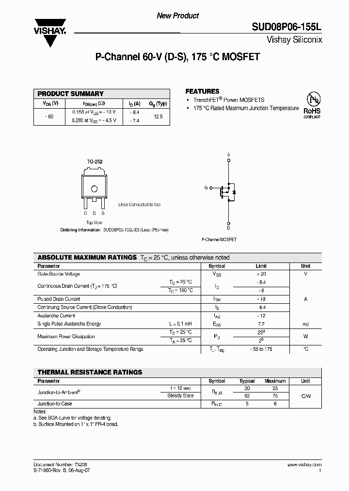 SUD08P06-155L-E3_4339648.PDF Datasheet