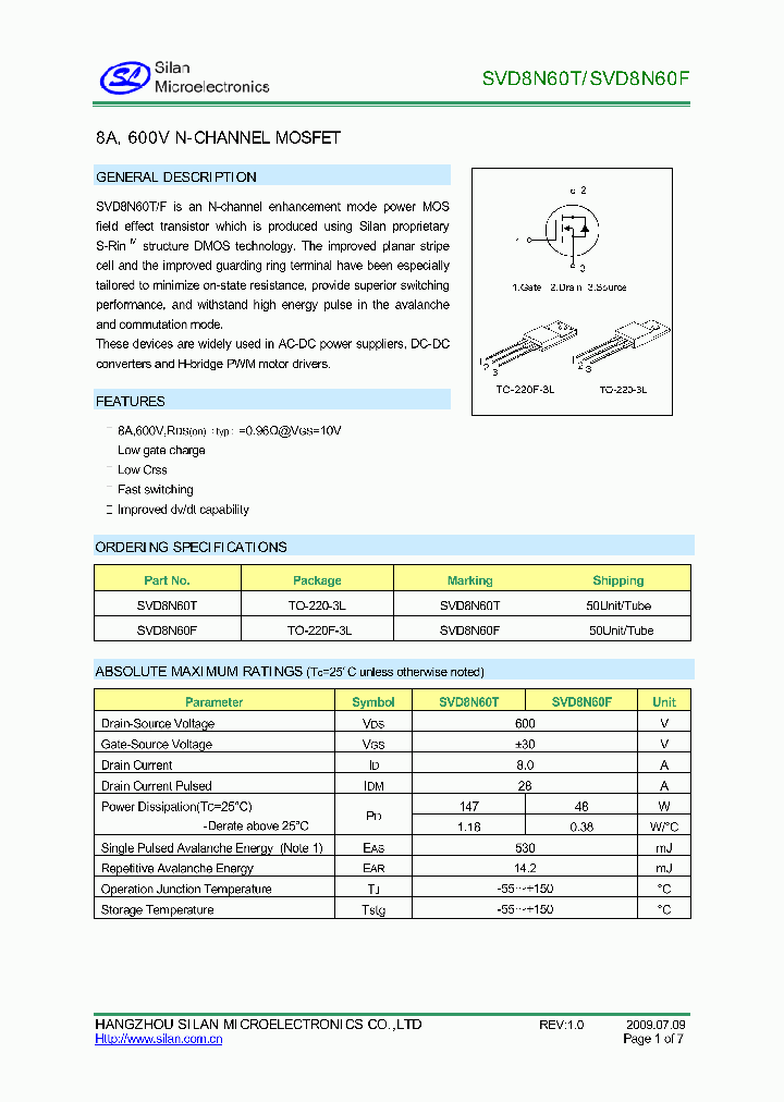 SVD8N60F_4844993.PDF Datasheet