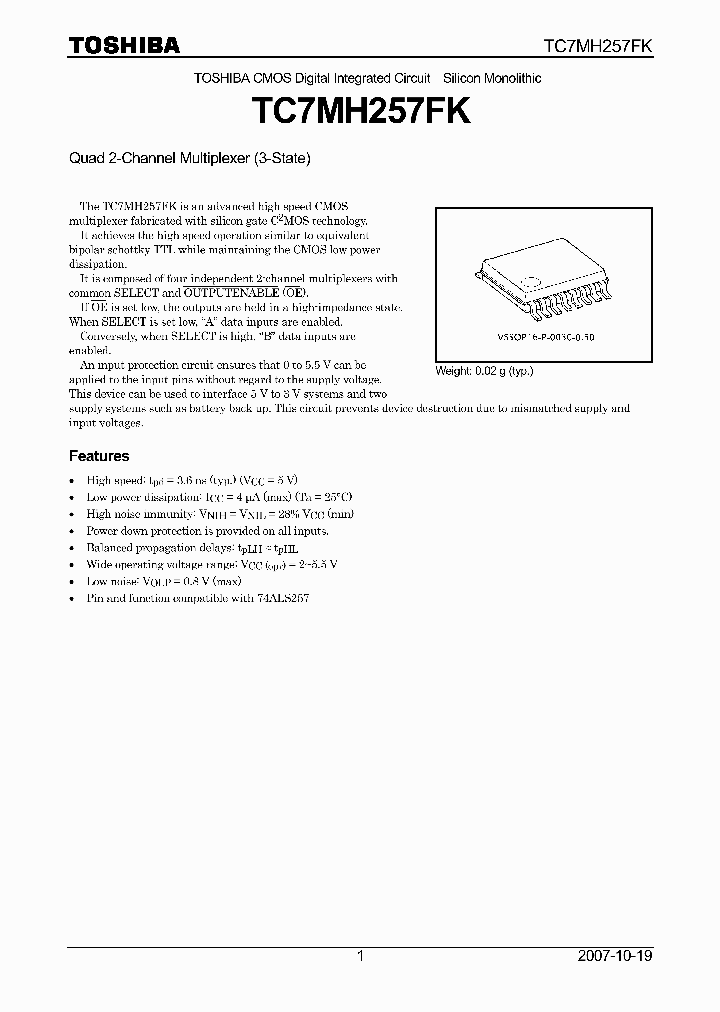 TC7MH257FK_4607980.PDF Datasheet