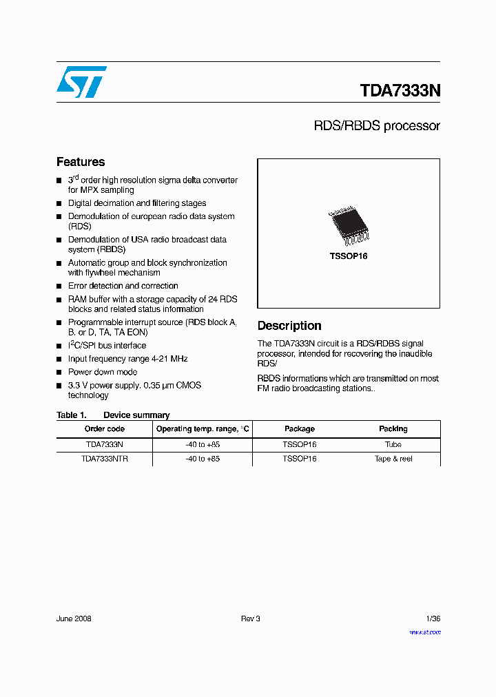 TDA7333NTR_4241115.PDF Datasheet