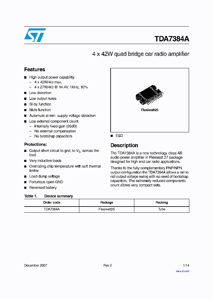 TDA7384A07_4261216.PDF Datasheet