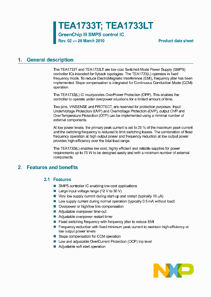 TEA1733T10_4854129.PDF Datasheet