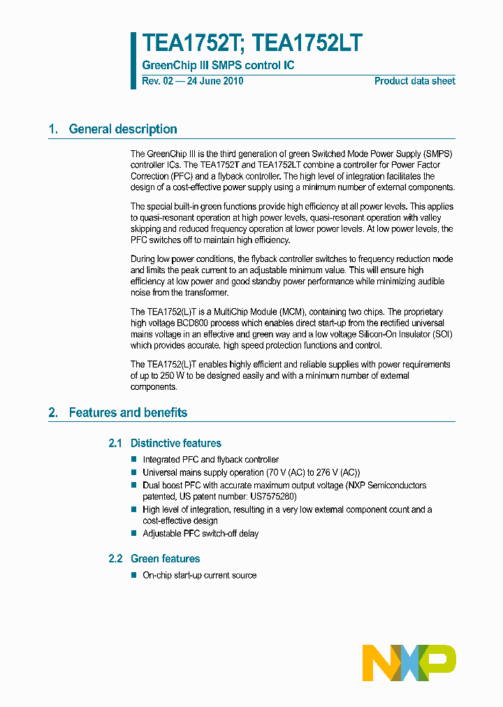 TEA1752LT_4776909.PDF Datasheet