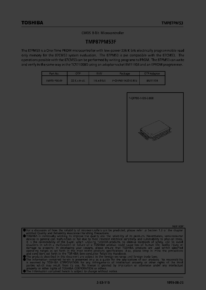 TMP87PM53F_4170240.PDF Datasheet