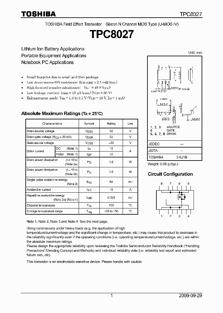 TPC8027_4529333.PDF Datasheet