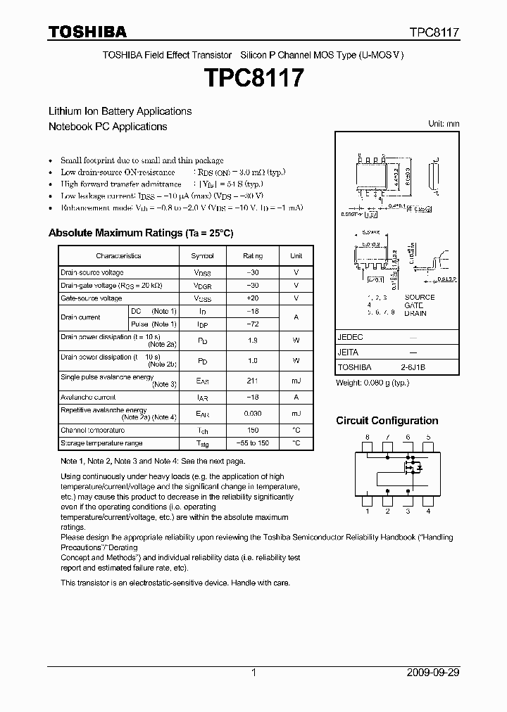 TPC8117_4599186.PDF Datasheet