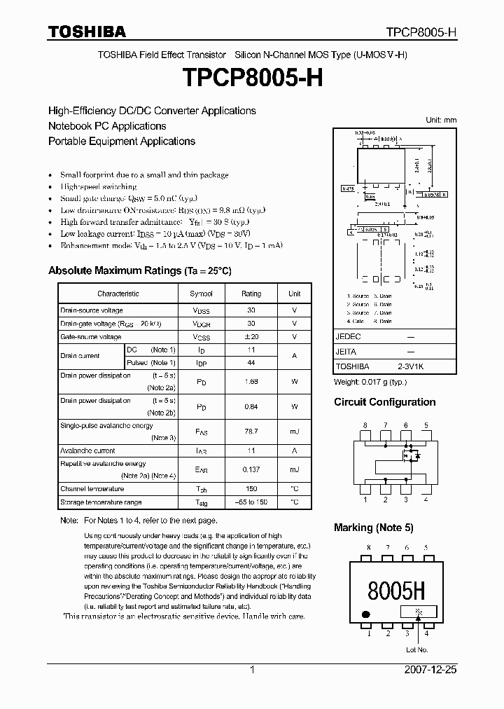 TPCP8005-H_4599192.PDF Datasheet