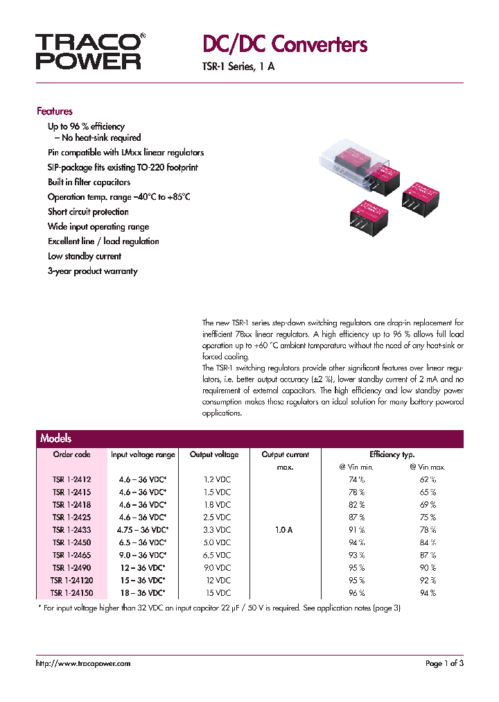 TSR1-2465_4510219.PDF Datasheet