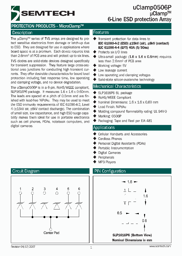 UCLAMP0506P_4439587.PDF Datasheet