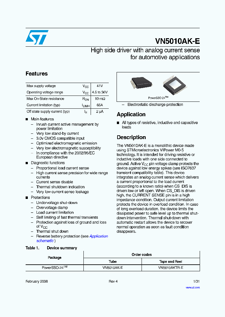 VN5010AK-E_4339356.PDF Datasheet