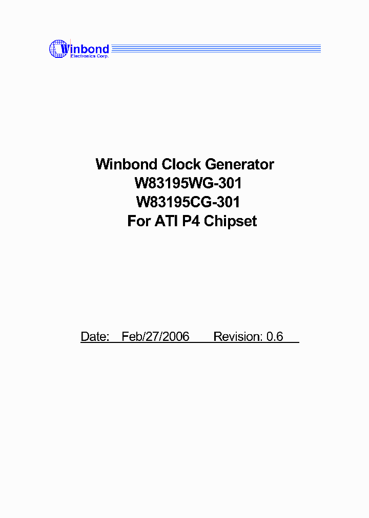 W83195CG-301_4912889.PDF Datasheet