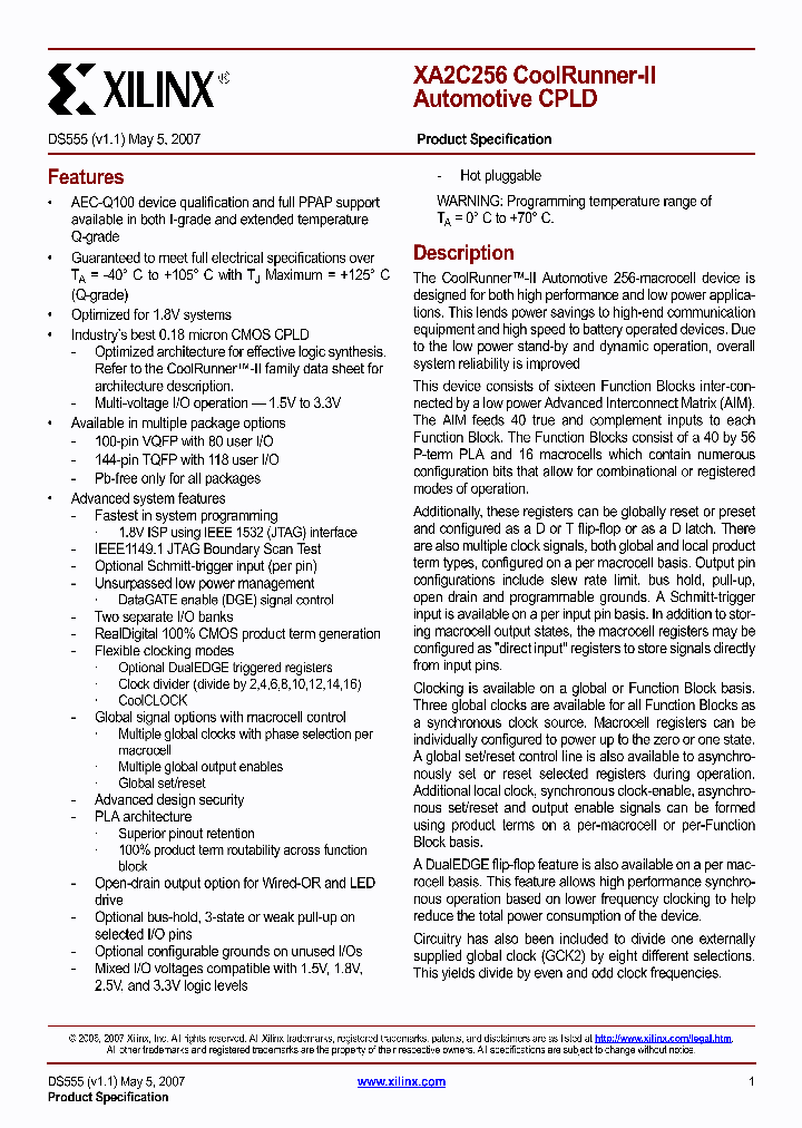 XA2C256_4289126.PDF Datasheet