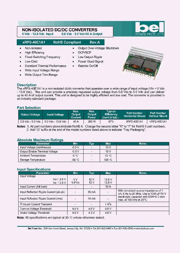XRP2-40E1A1_4538908.PDF Datasheet