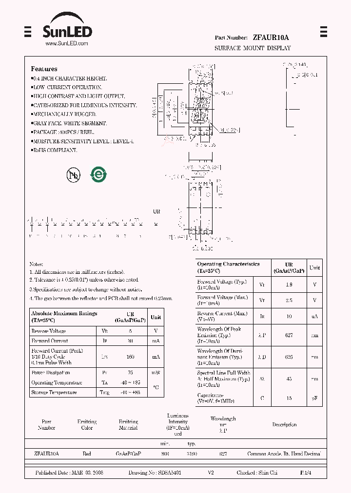 ZFAUR10A_4501970.PDF Datasheet