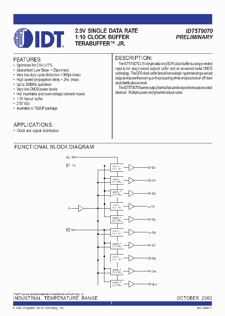 5T9070DATASHEET_969167.PDF Datasheet