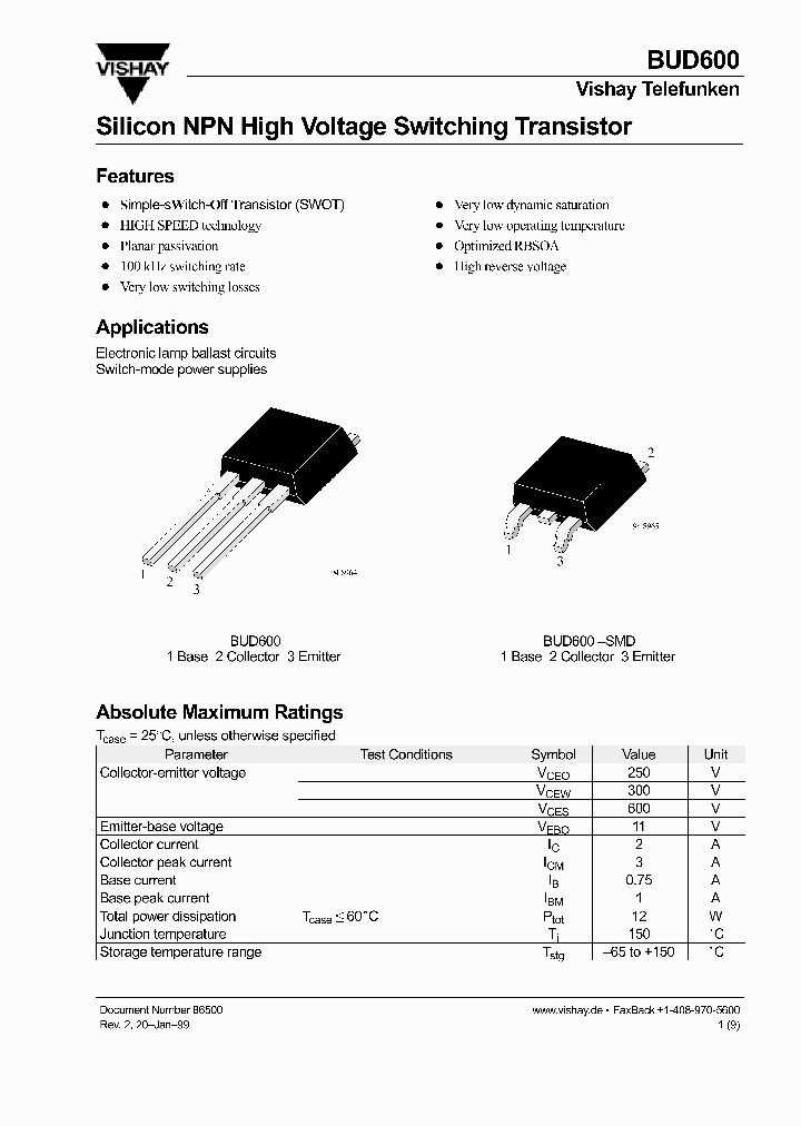 BUD600_976772.PDF Datasheet
