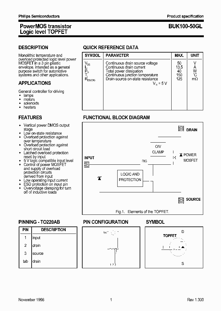 BUK100-50GL1_976811.PDF Datasheet
