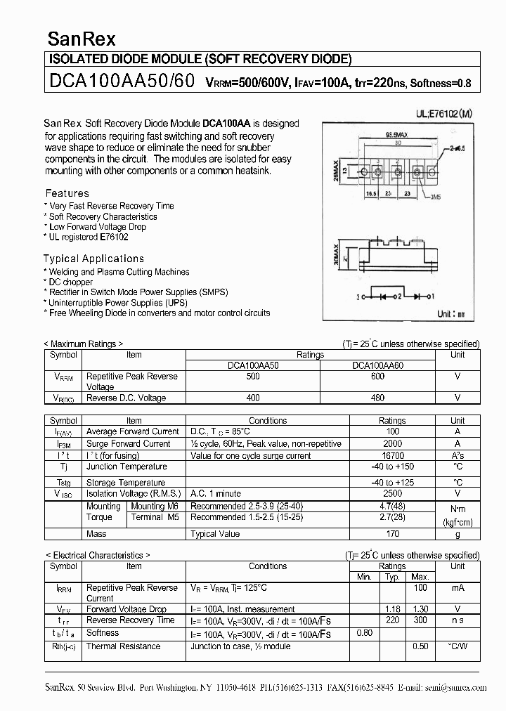 DCA100AASPECSHEET_978721.PDF Datasheet