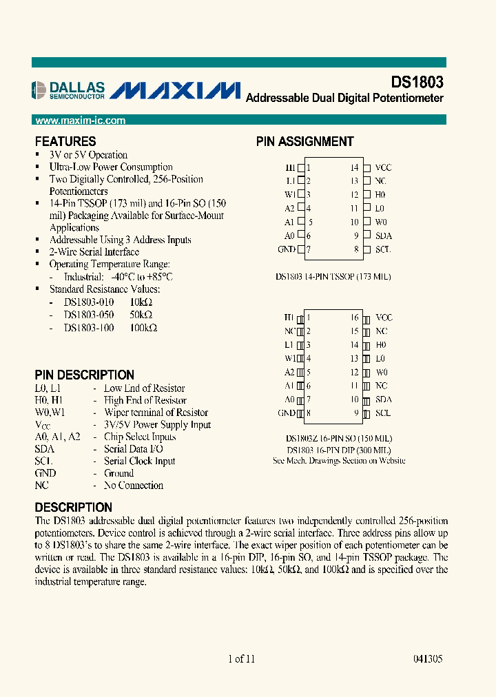 DS1803_979270.PDF Datasheet