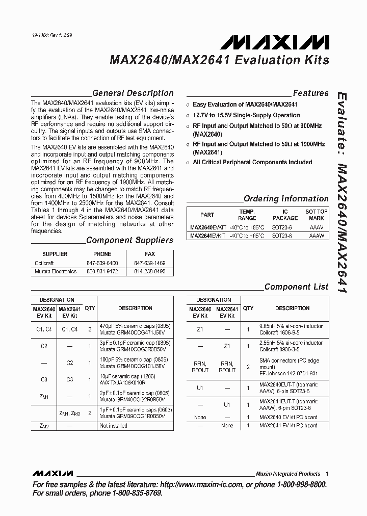 MAX2640EVKIT-MAX2641EVKIT_990256.PDF Datasheet