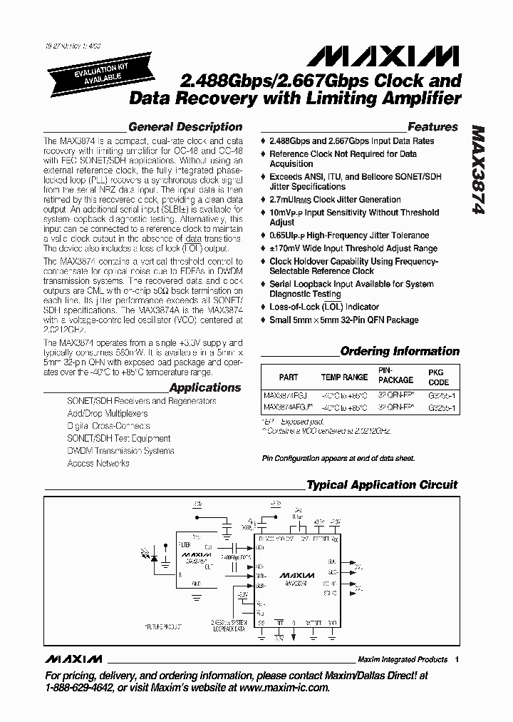 MAX3874_990369.PDF Datasheet