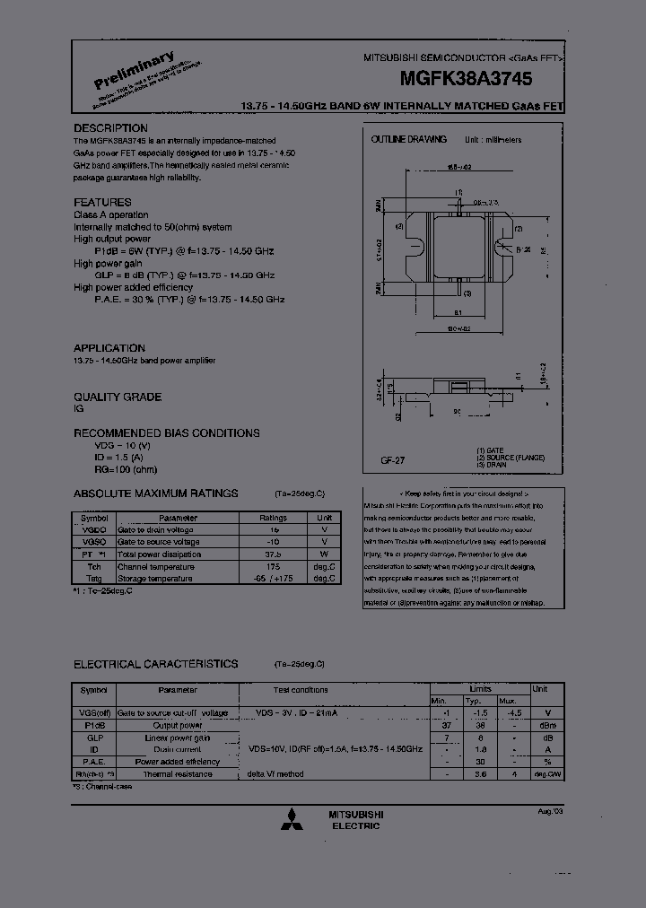 MGFK38A3745_991238.PDF Datasheet