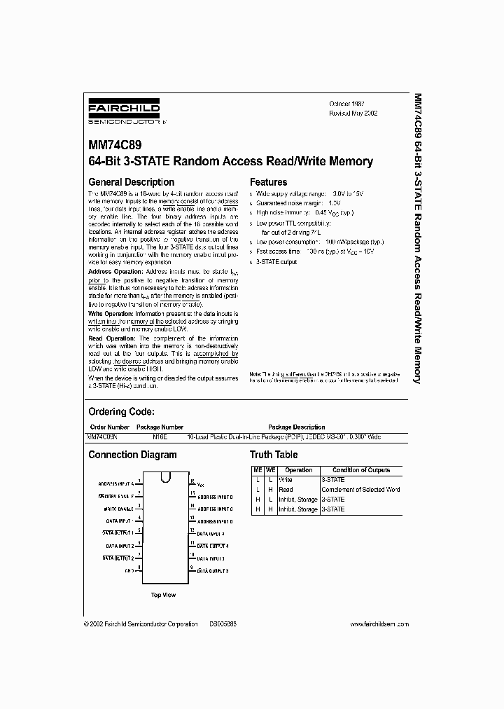 MM74C89_991622.PDF Datasheet