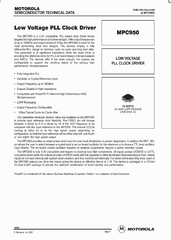 MPC950_991831.PDF Datasheet