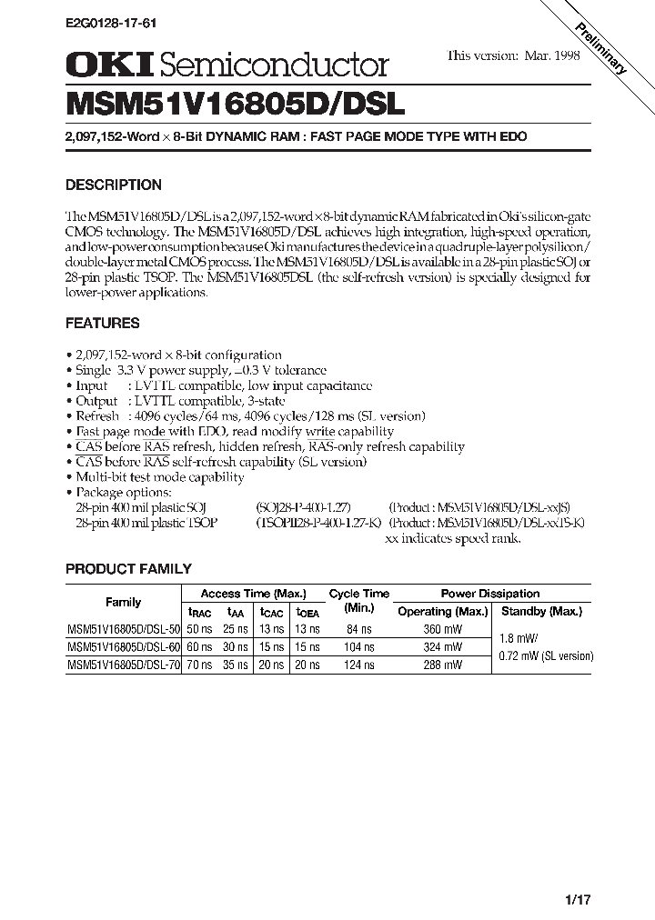 MSM51V16805D_992299.PDF Datasheet