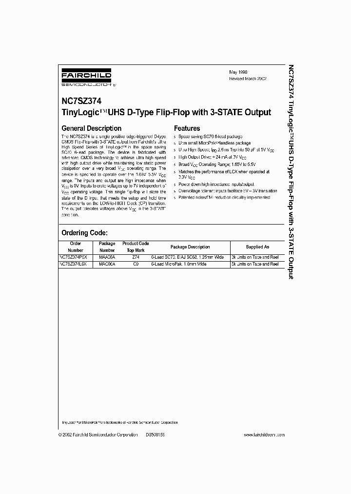 NC7SZ374_992819.PDF Datasheet