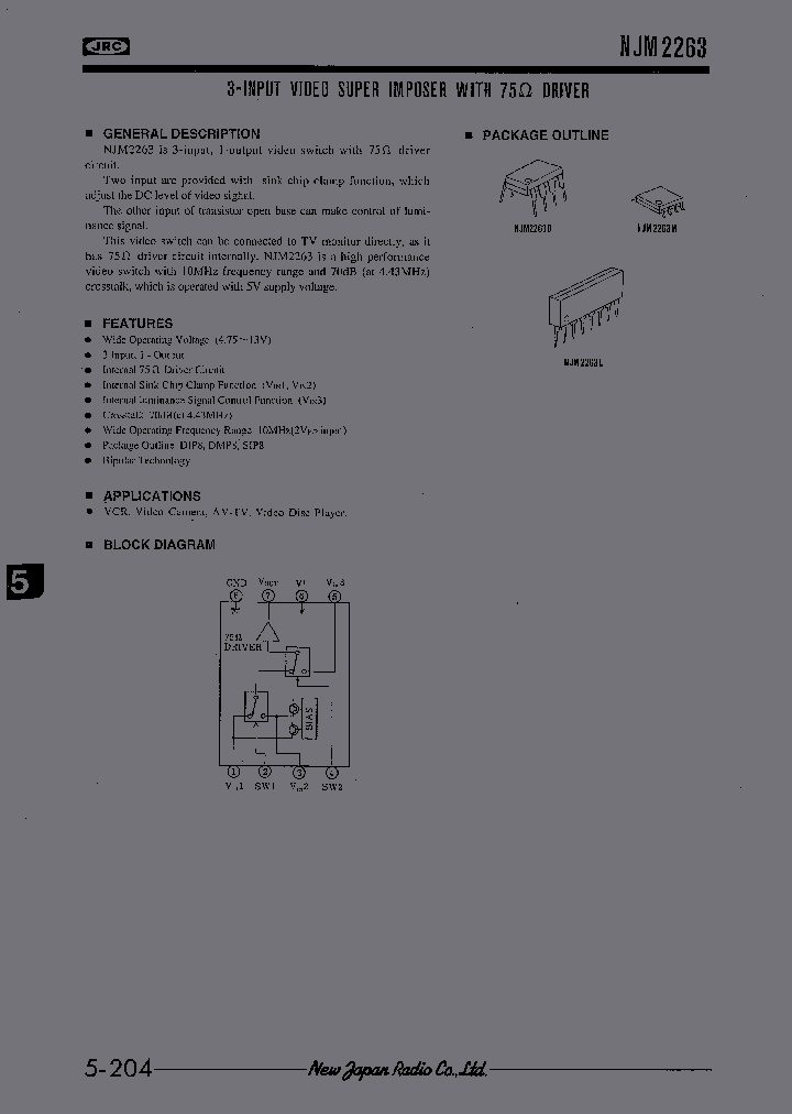 NJM2263_993090.PDF Datasheet