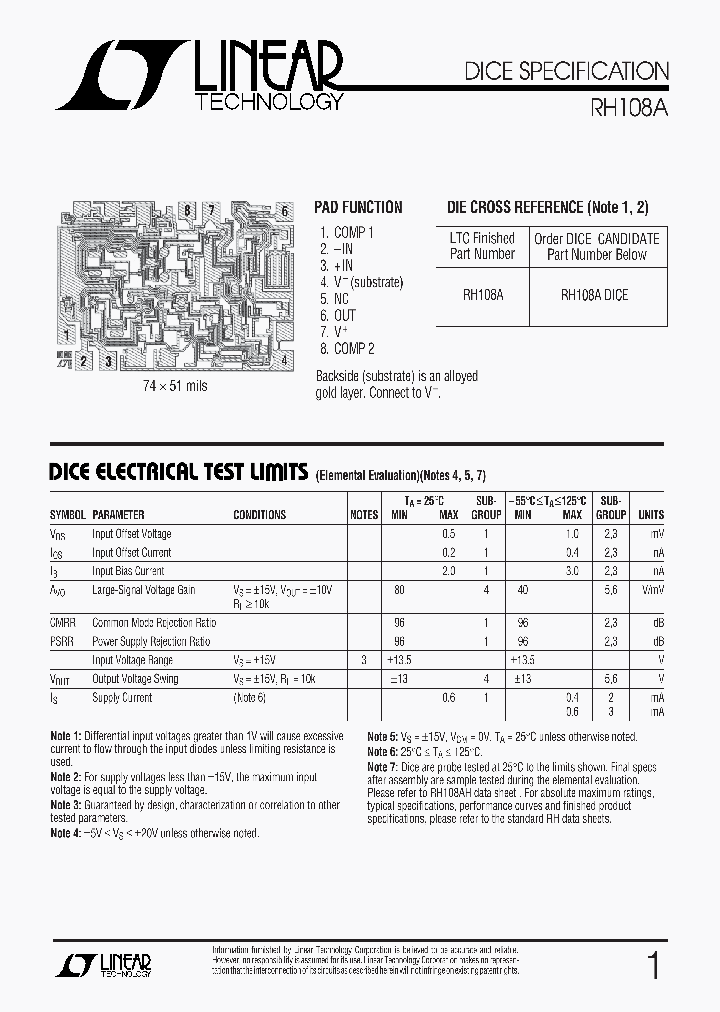 RH108AREVADICE_999108.PDF Datasheet