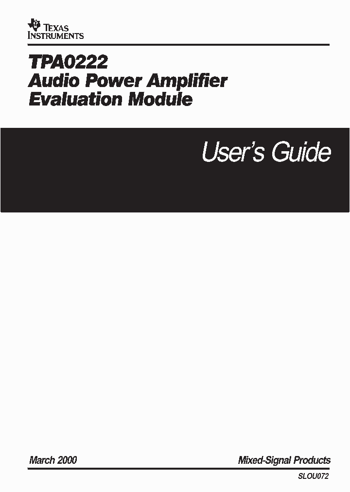 SLOU072_1003126.PDF Datasheet