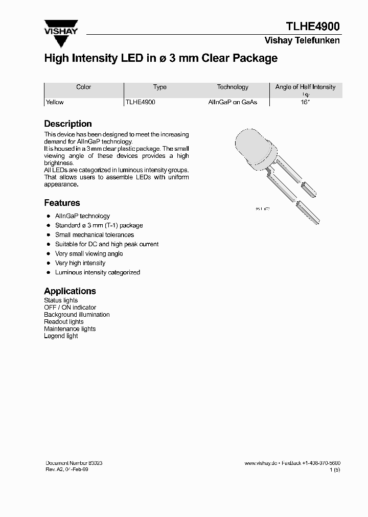 TLHE4900_1005669.PDF Datasheet