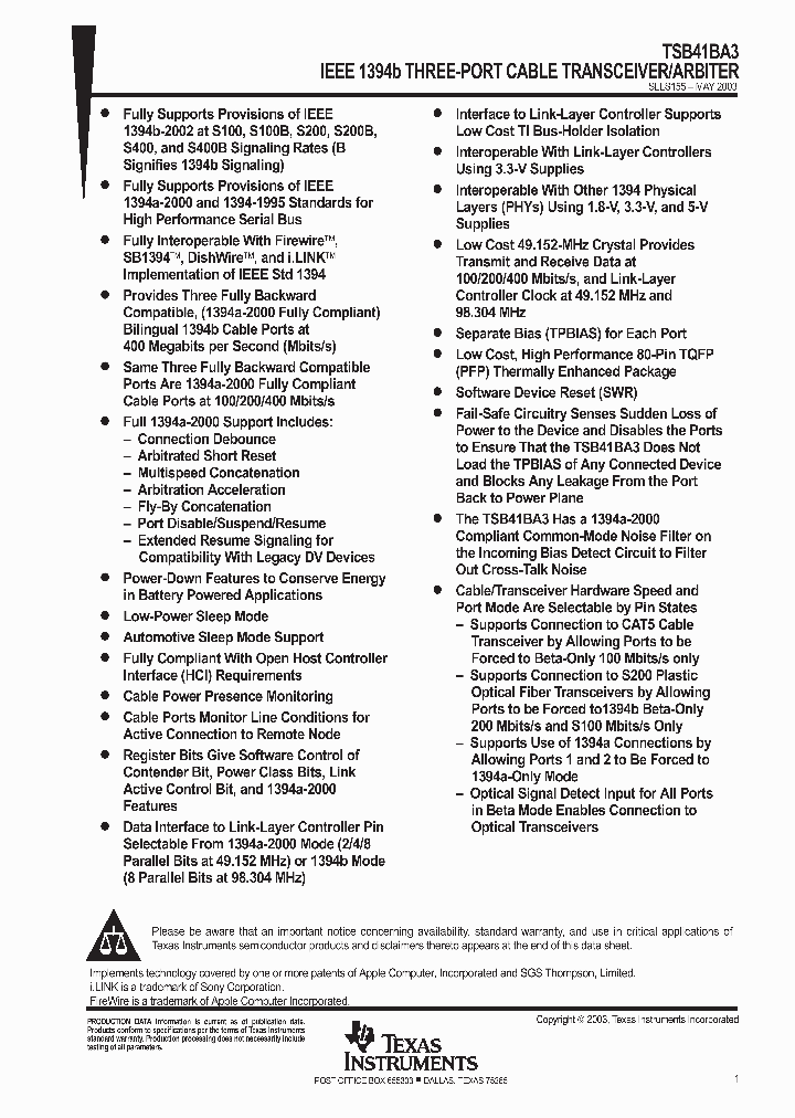 TSB41BA3_1006214.PDF Datasheet