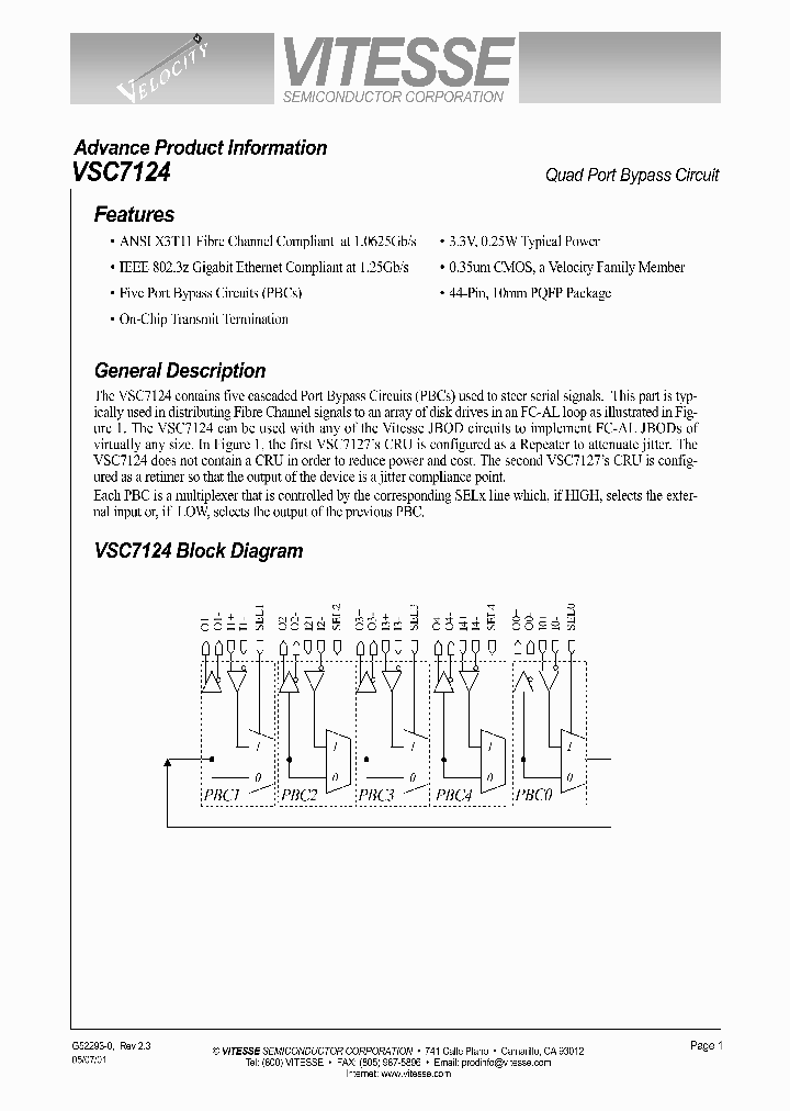 VSC7124_1007161.PDF Datasheet