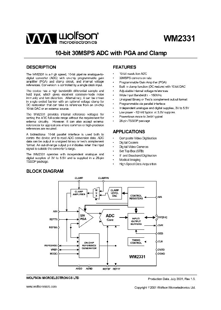 WM2331_1007652.PDF Datasheet