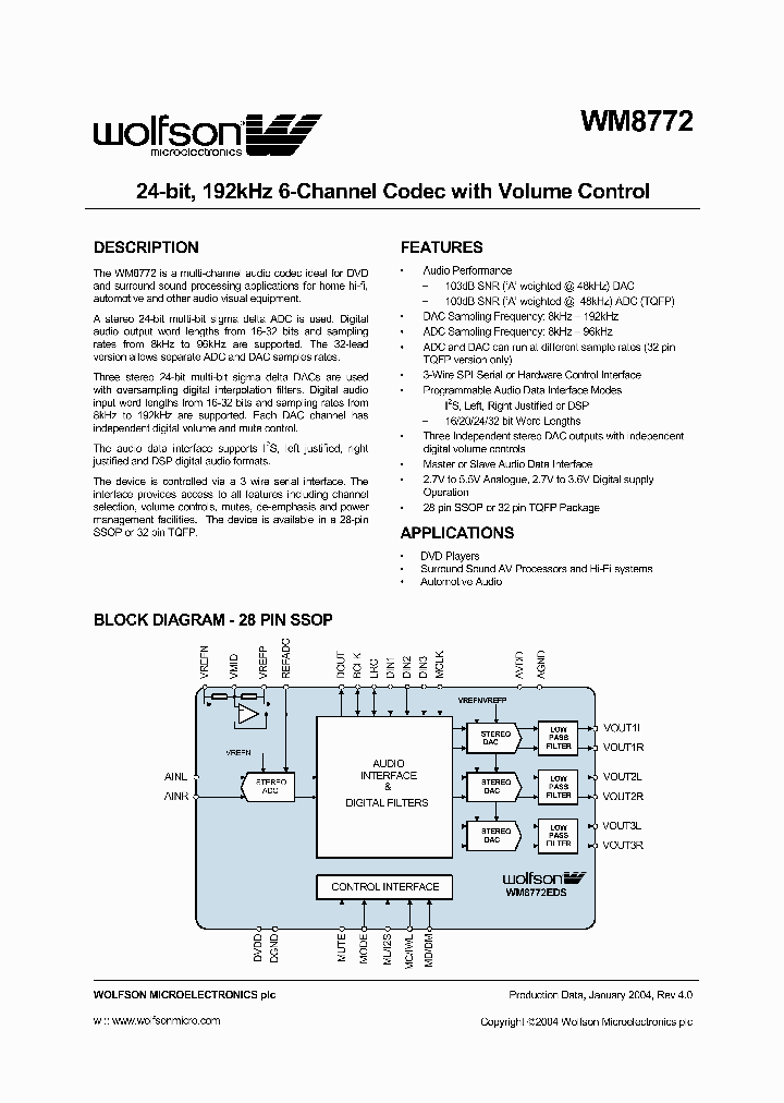 WM8772_1007699.PDF Datasheet