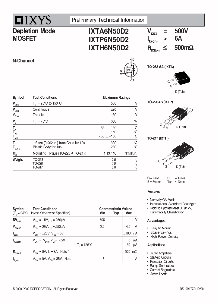 IXTP6N50D2_4933950.PDF Datasheet