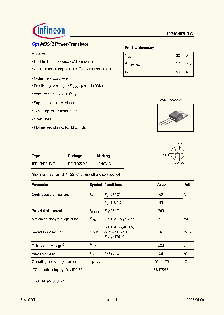 IPP10N03LBG_4934055.PDF Datasheet