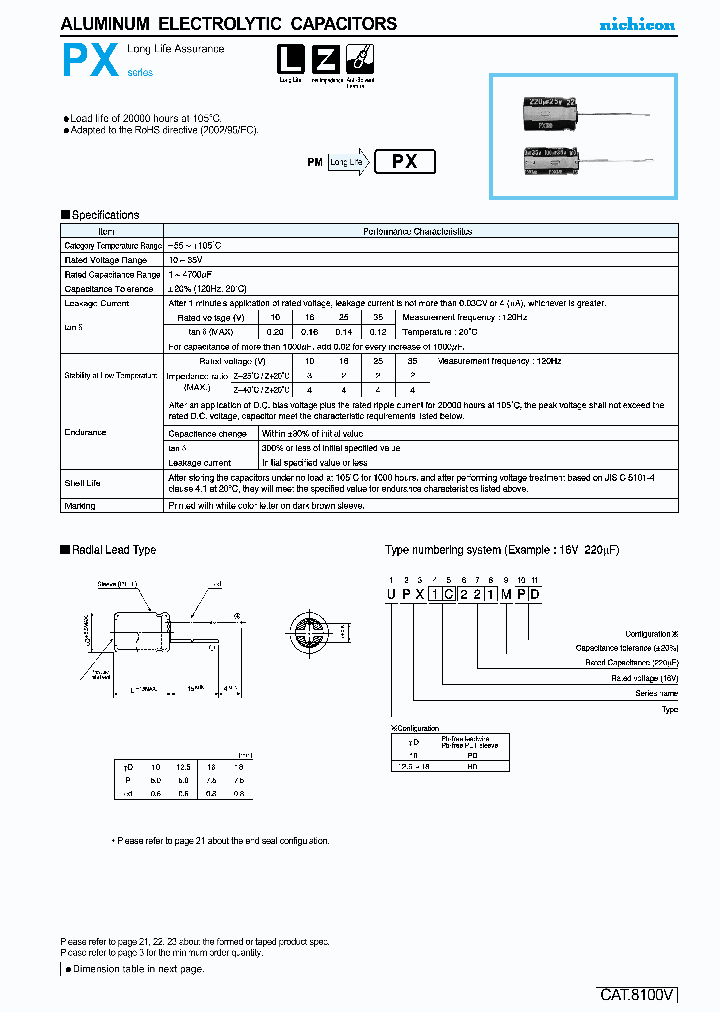 UPX1E102MHD_4937310.PDF Datasheet