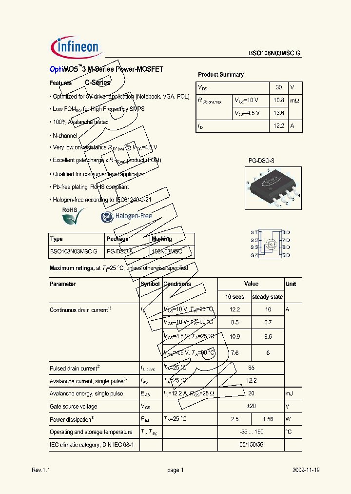 BSO108N03MSCG_4946394.PDF Datasheet