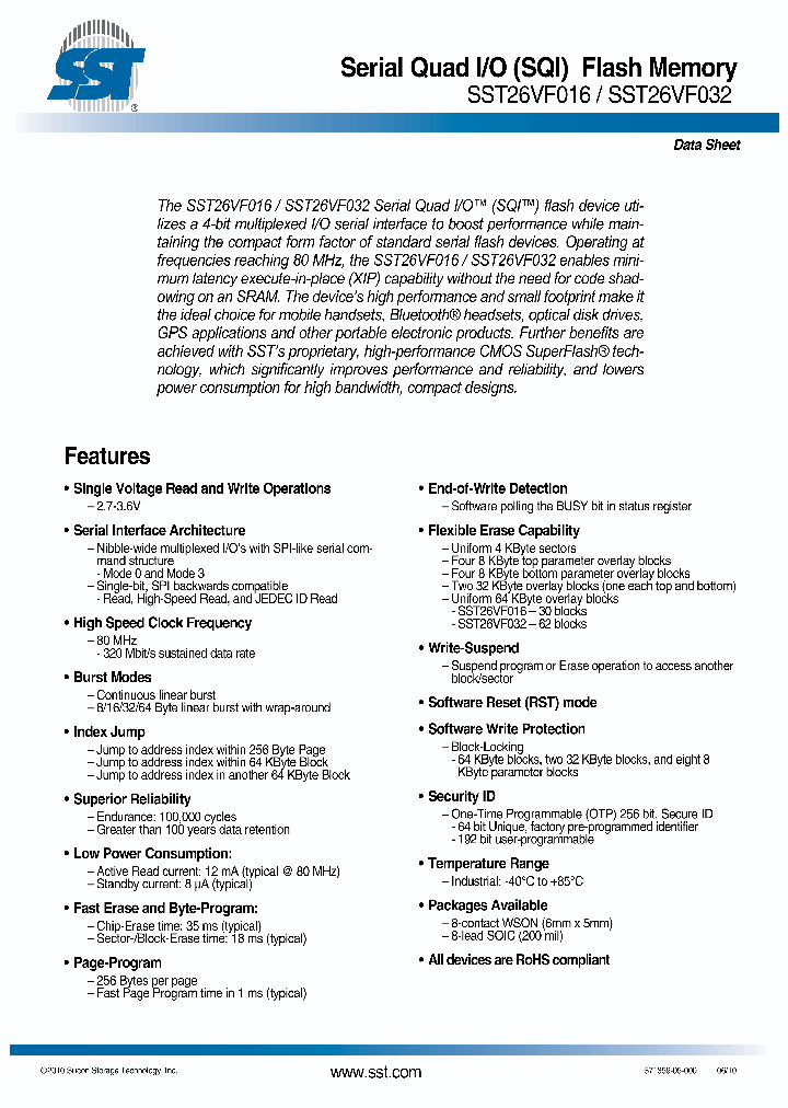 SST26VF032-80-5I-QE_4947446.PDF Datasheet