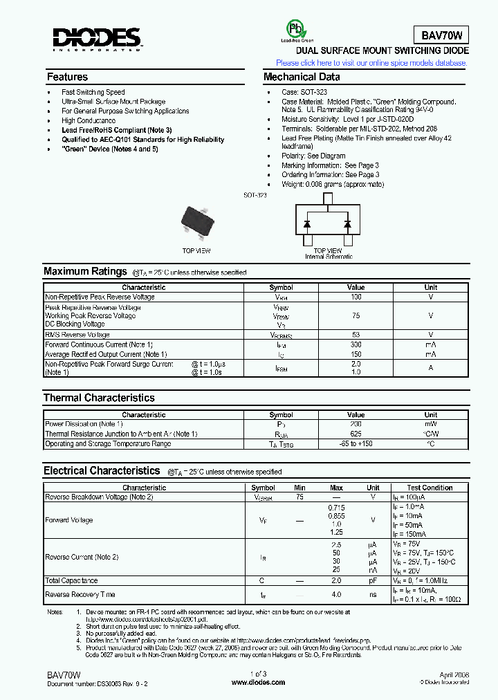 BAV70W08_4959595.PDF Datasheet