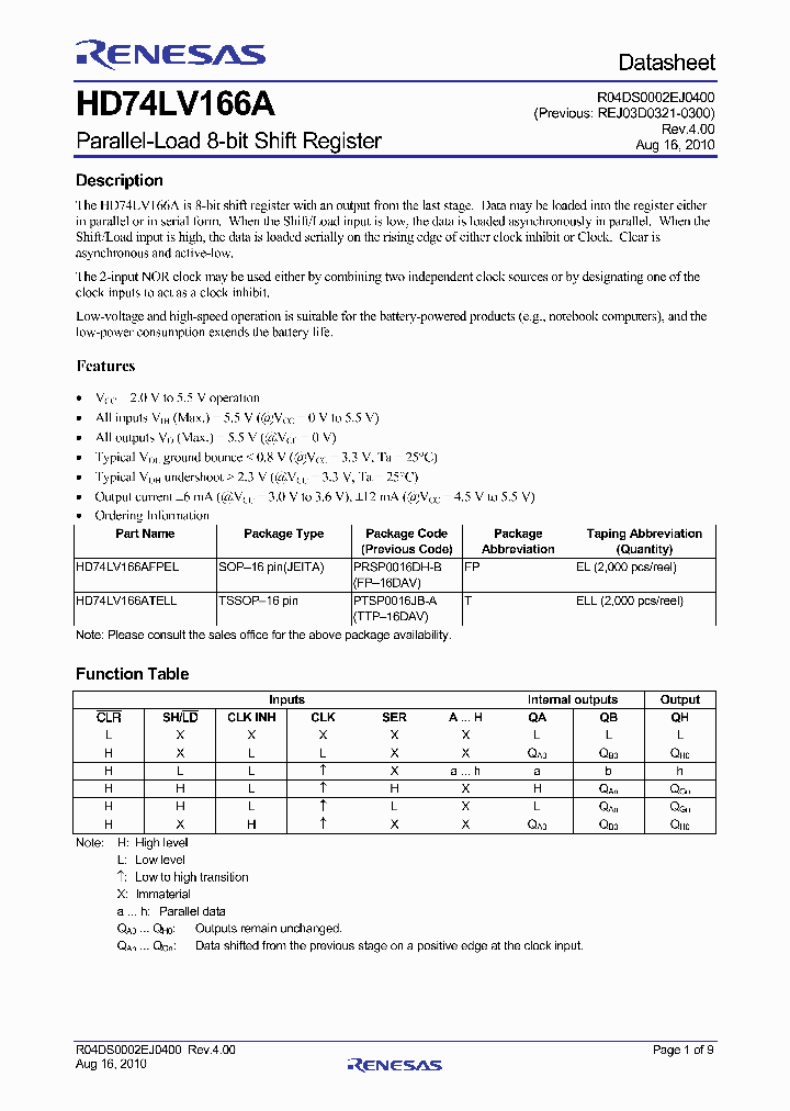 HD74LV166A10_4959699.PDF Datasheet