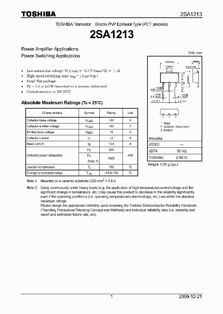 2SA121309_4971085.PDF Datasheet