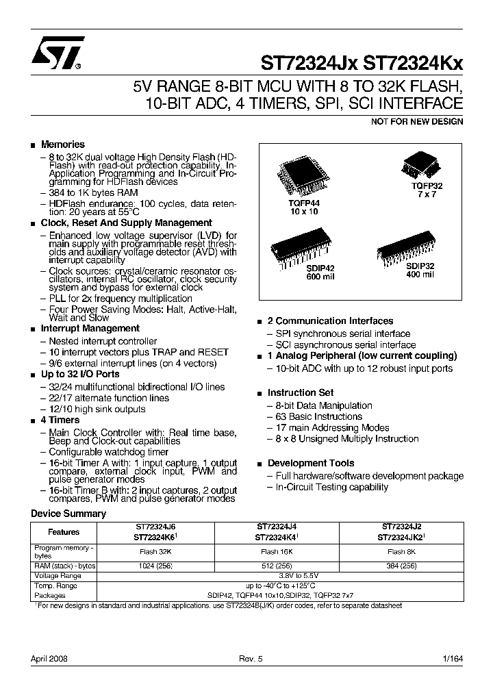 ST72F324J2T6_4973853.PDF Datasheet