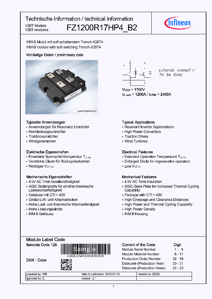 FZ1200R17HP4B2_4973870.PDF Datasheet
