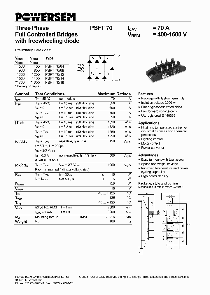 PSFT70_4974651.PDF Datasheet